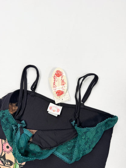 Ed Hardy Green Lace Cami ♡ S