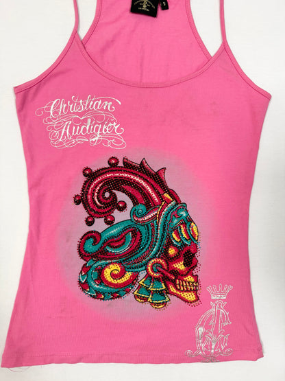 Christian Audigier Pink Cami