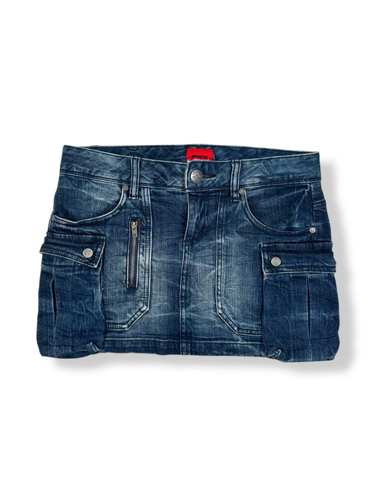 Cargo Denim Mini Skirt