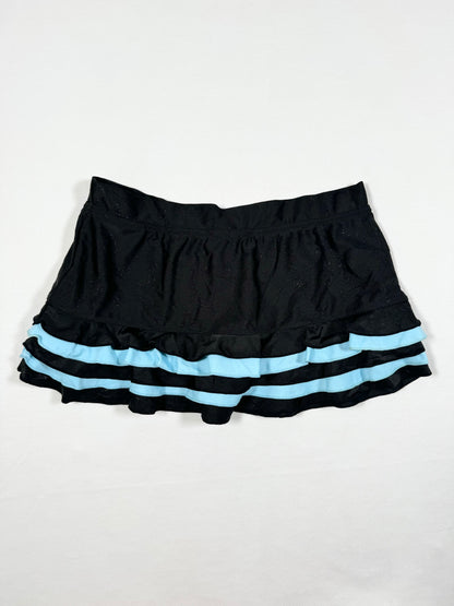 Glittery Black + Blue micro Skirt