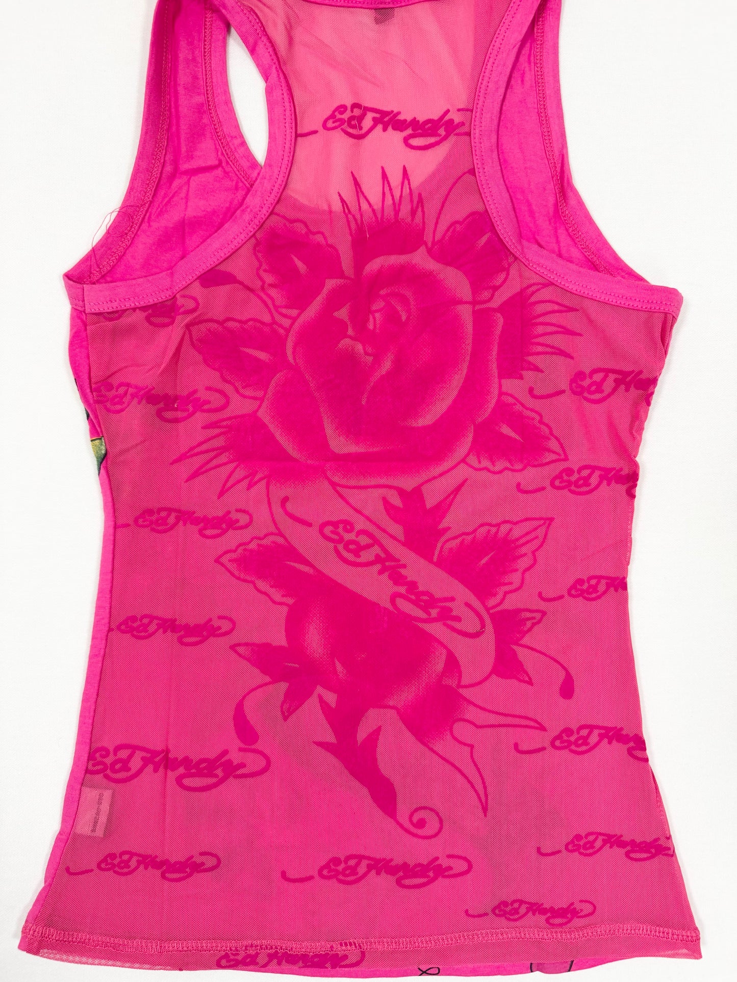 Ed Hardy Pink Mesh Tank ♡ XS/S