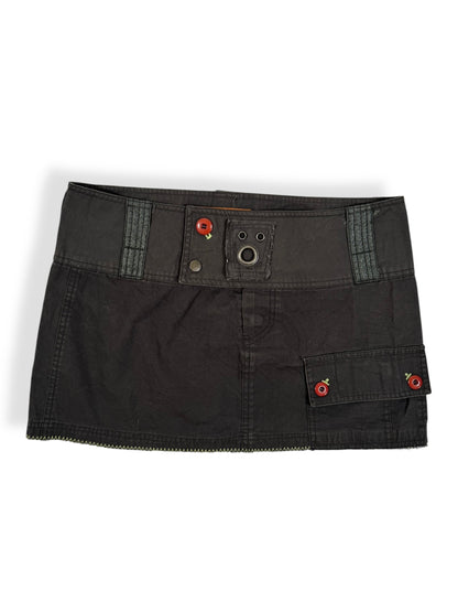 Grey O Ring Mini Skirt