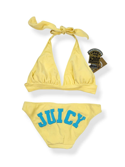 Juicy Couture Yellow & Blue Towelling Bikini ♡ S/M