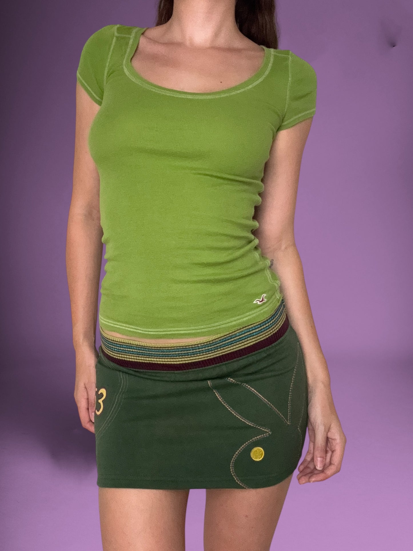 Green Playboy Mini Skirt ♡ S