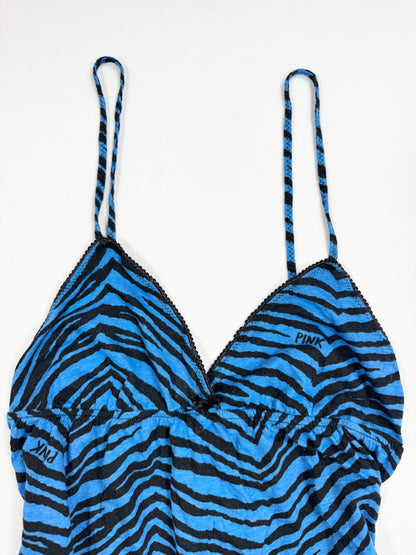 PINK Zebra Blue Cami ♡ M