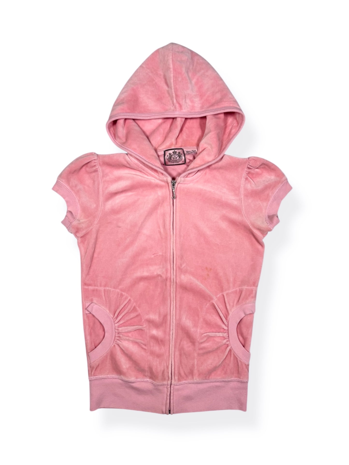 Juicy Couture Pink Short Sleeved Hoodie ♡ Size XS