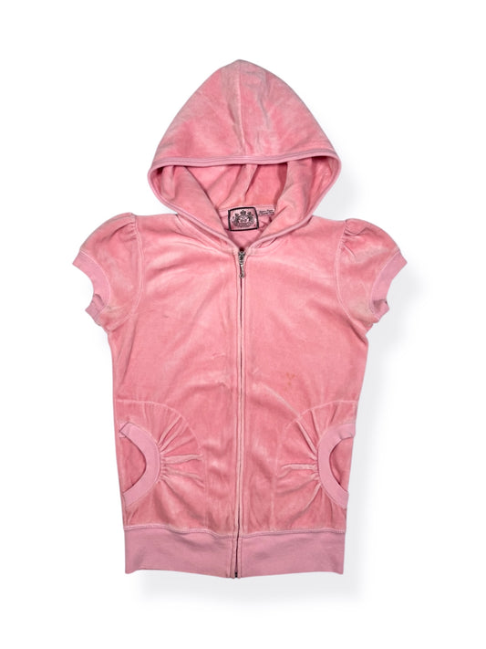 Juicy Couture Pink Short Sleeved Hoodie ♡ Size XS