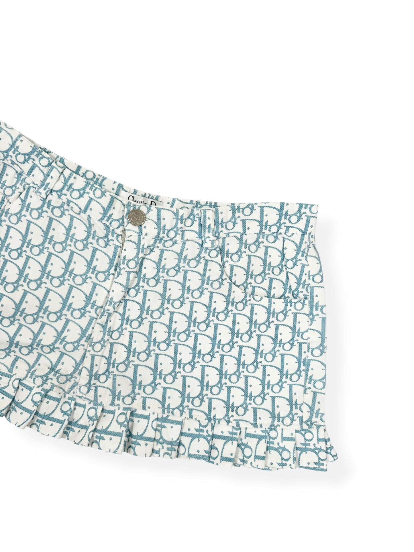 BL Dior Blue Monogram Mini Skirt ♡ S