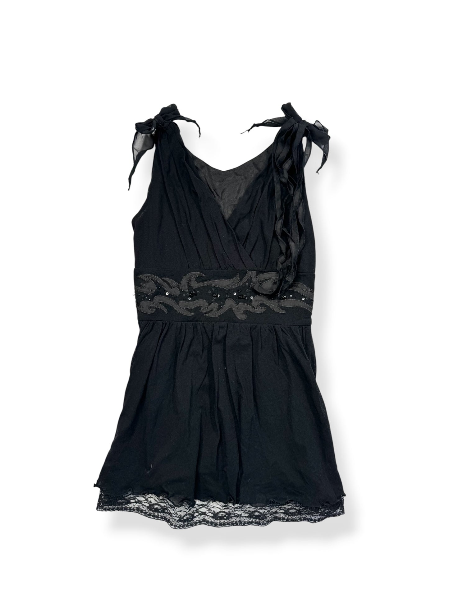 Black Micromesh Tank ♡ S
