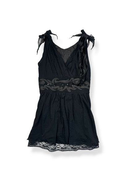 Black Micromesh Tank ♡ S