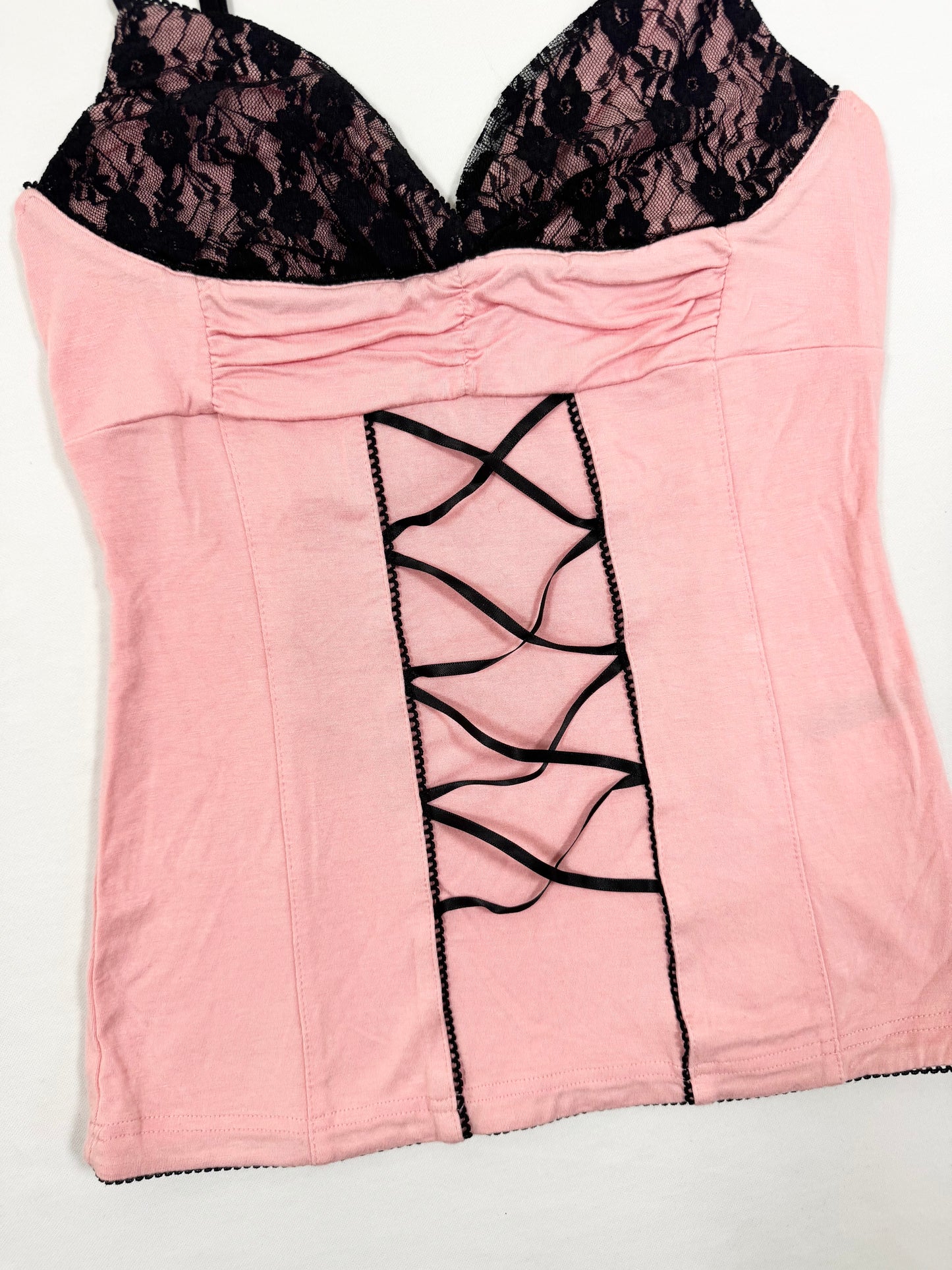 Lipservice Pink Corset Cami ♡ ♡