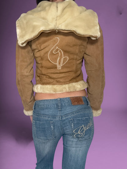 Baby Phat Suede Fur Trim Jacket ♡ Size XS/S