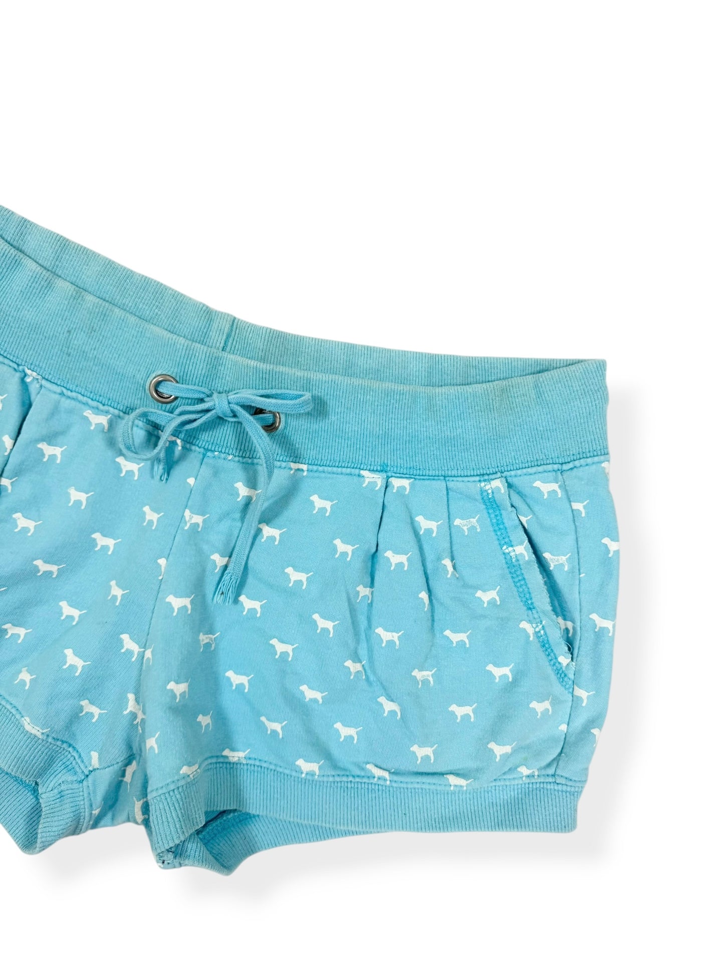 PINK Baby Blue Logo Shorts ♡ M