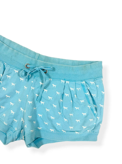 PINK Baby Blue Logo Shorts ♡ M