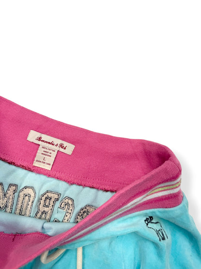 Abercrombie Blue & Pink Velour Mini Skirt ♡ M