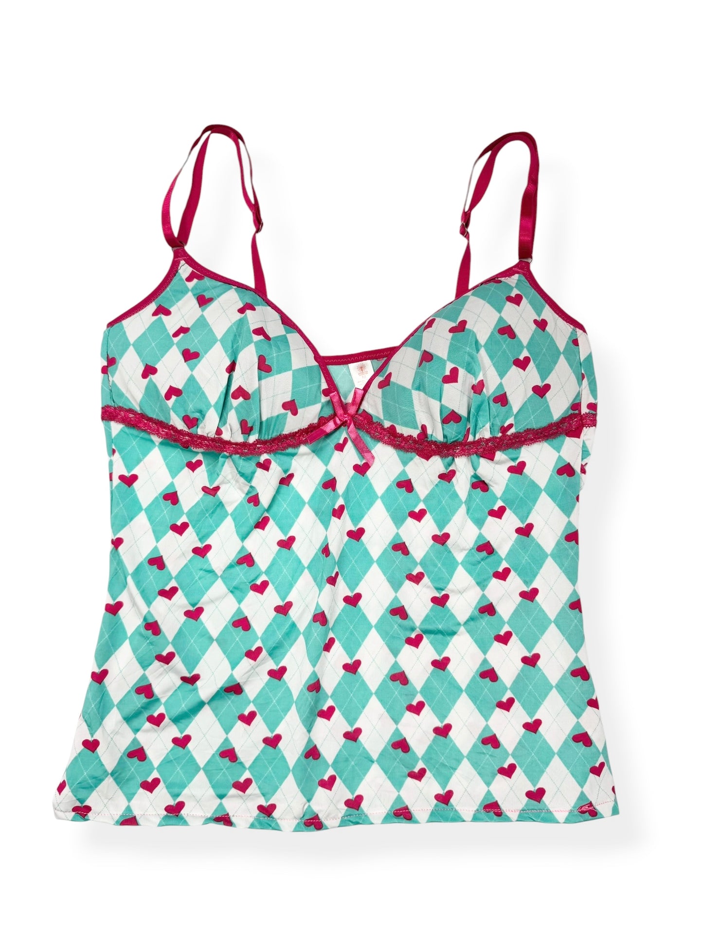 Heart Argyle Cami & Skirt Set ♡ XS/6