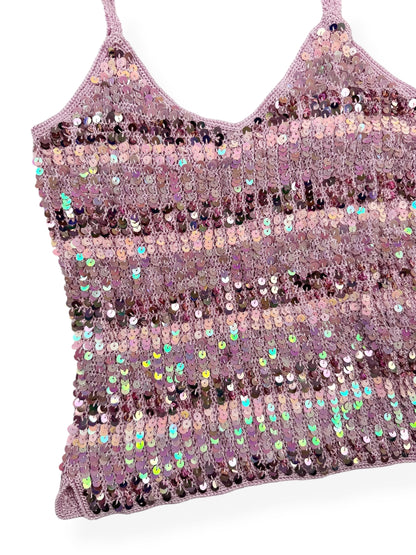Oasis Striped Purple Sequin Cami ♡ XS/S