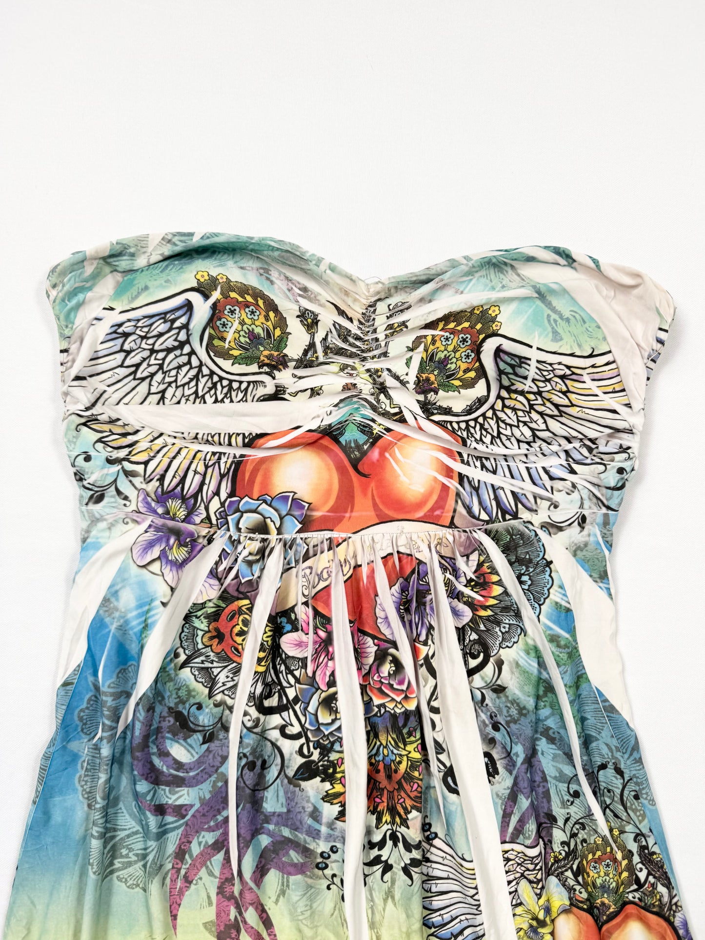 Colourful Grunge Print Dress ♡ M