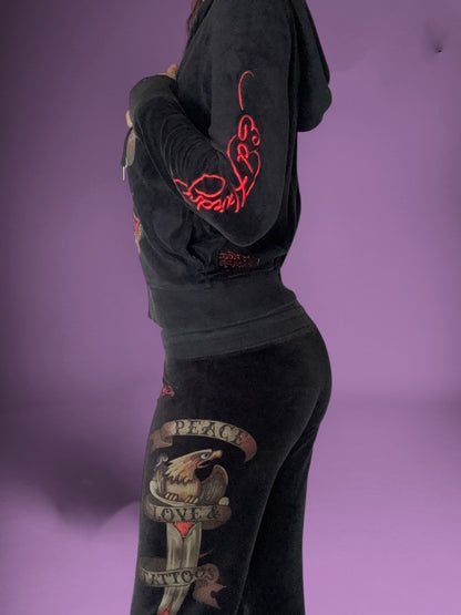 Ed Hardy Velour Tracksuit ♡ Size M