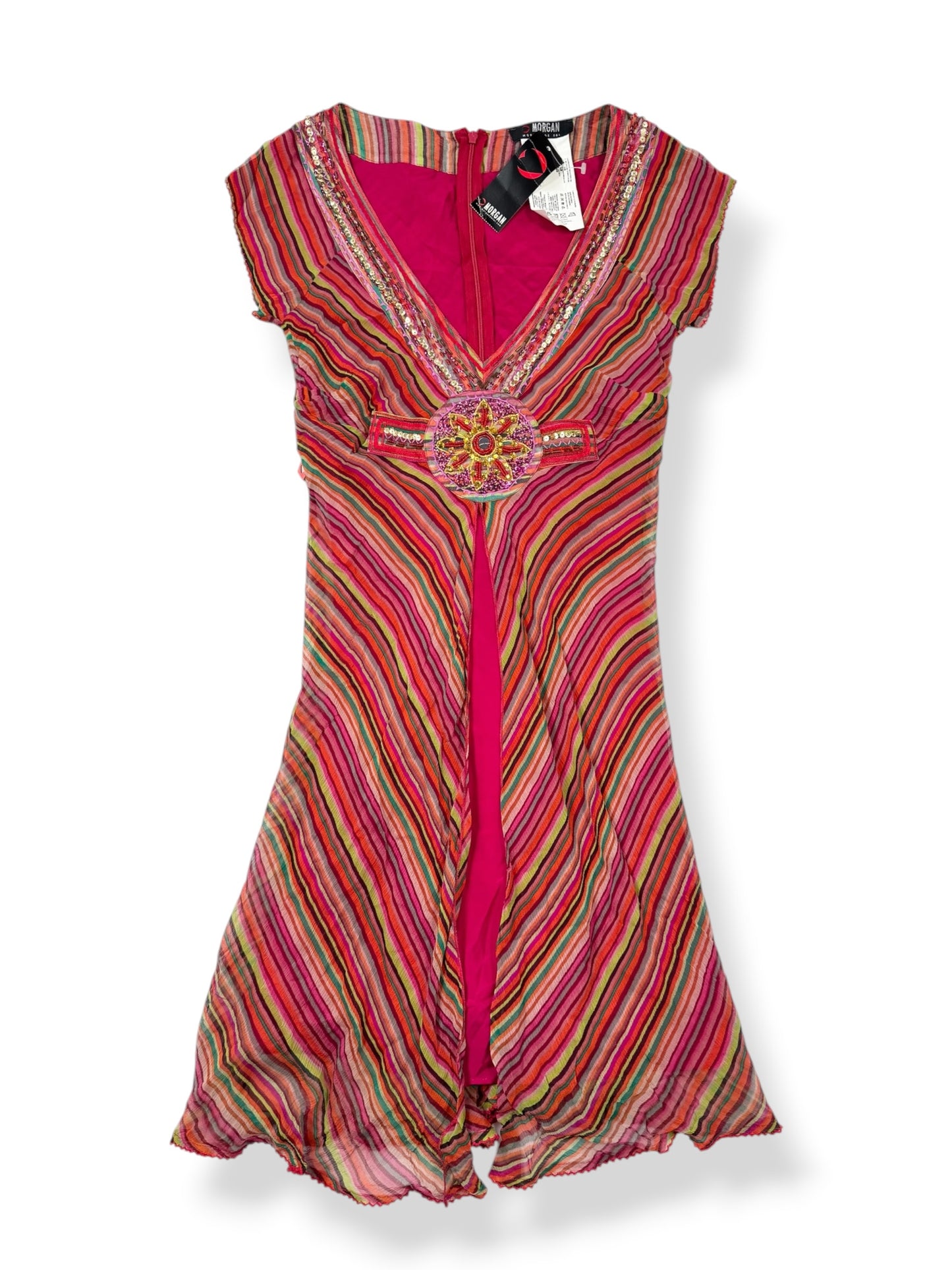 Morgan De Toi Pink Striped Mini Dress ♡ XS