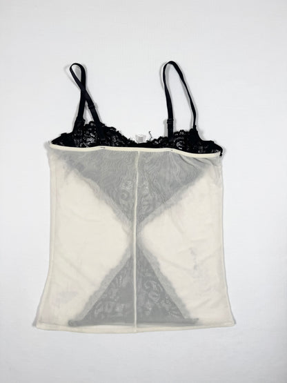 Black + White Bustier Cami