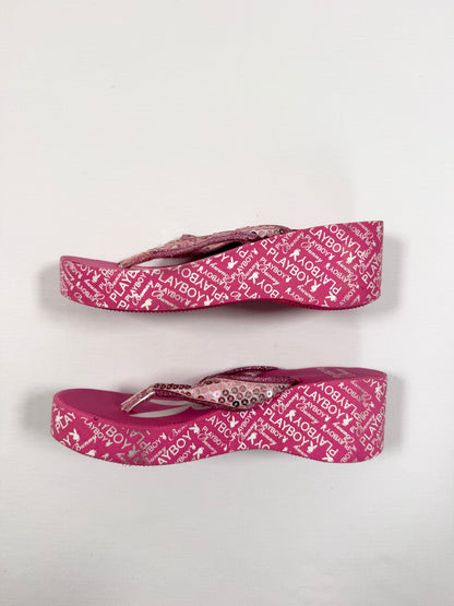 Playboy Pink Platform Sandals ♡ 6.5
