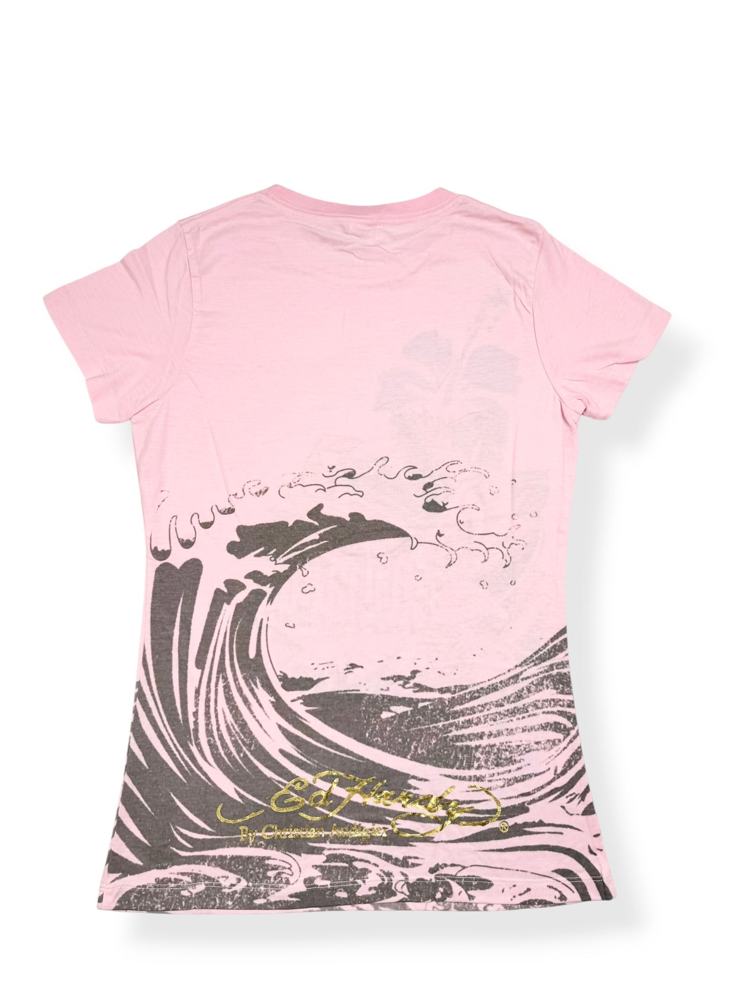Pink Ed Hardy Hibiscus Tee ♡ XL