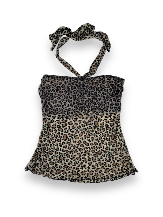 Leopard Micromesh Halter