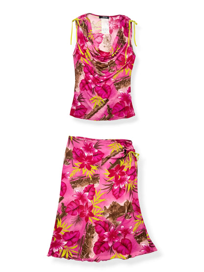 Morgan De Toi Tropical Tank & Midi Skirt Set ♡ S