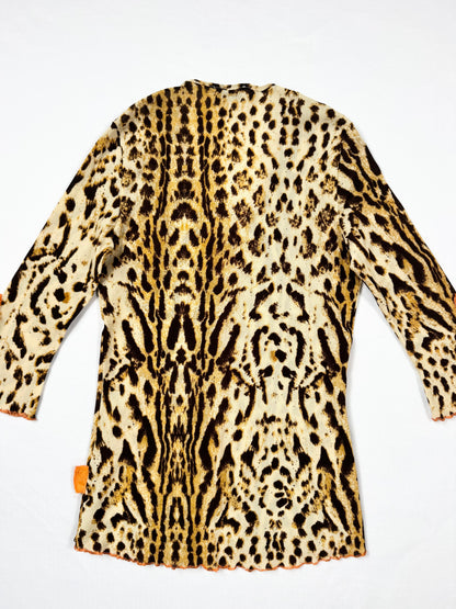 Morgan De Toi Leopard Tie Front 3/4 Sleeve Top ♡ S