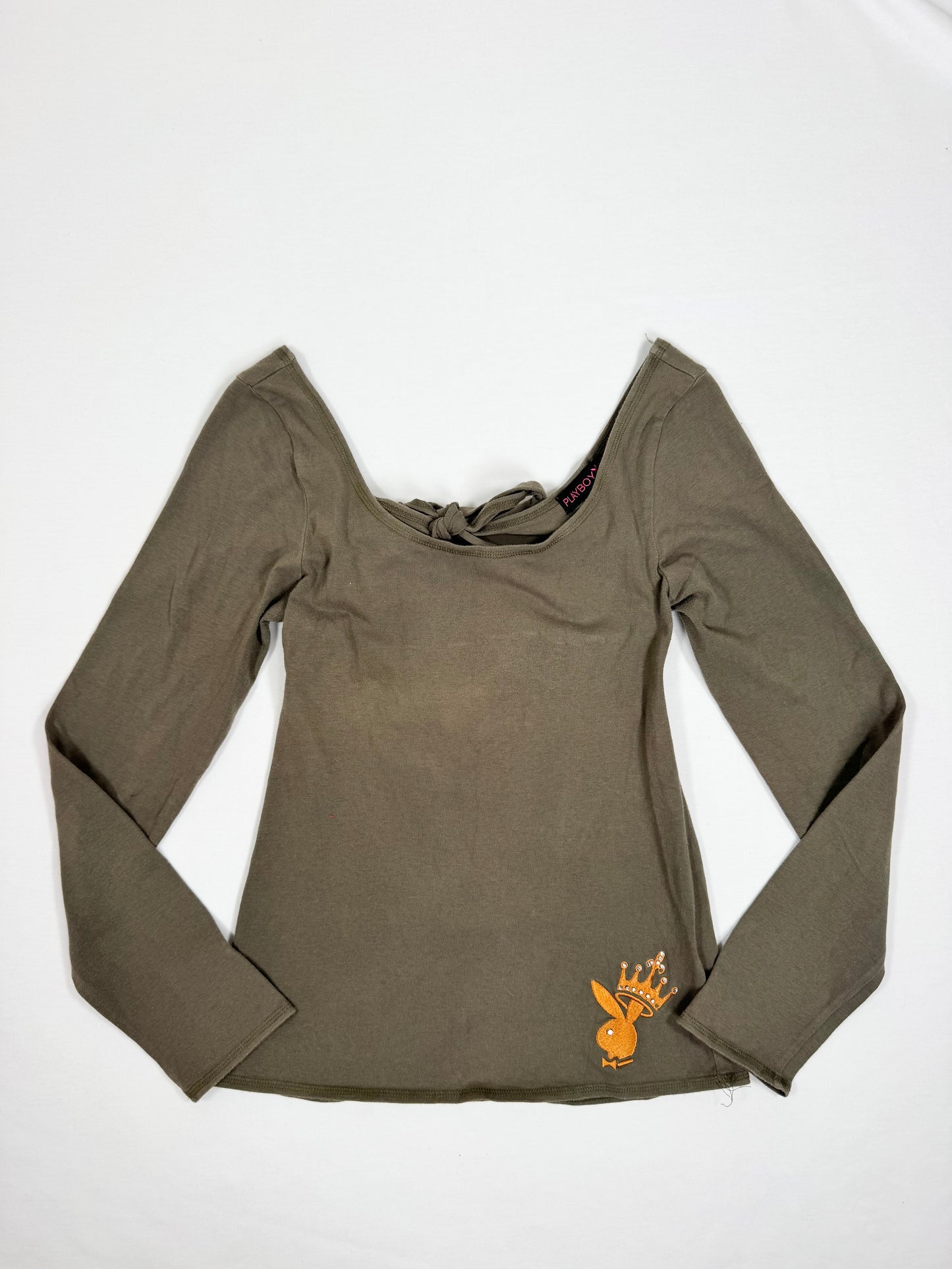 Playboy Tie Back Long Sleeved Top ♡ S/M