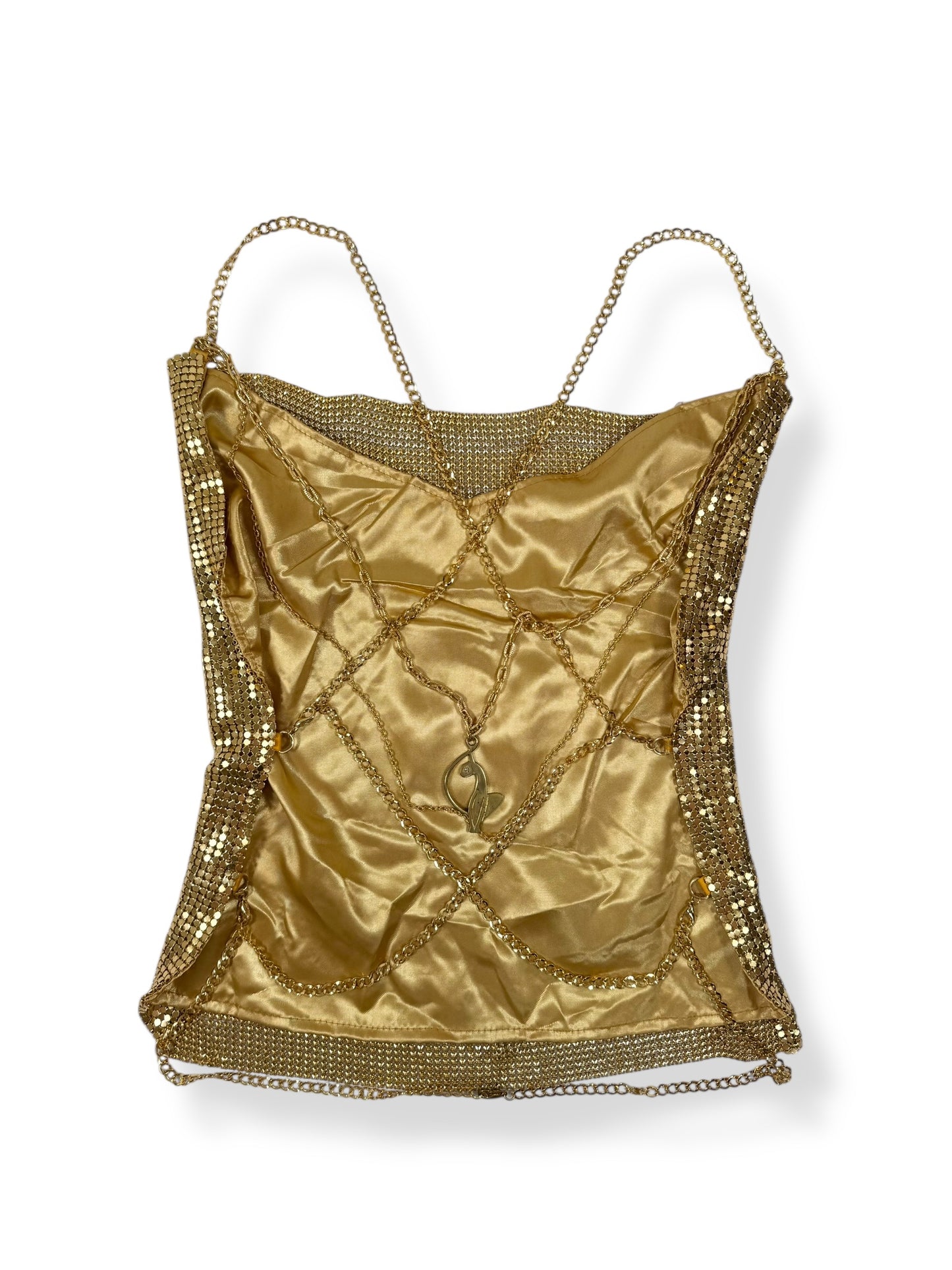 Baby Phat Gold Chainmail Backless Top ☆ XS-M