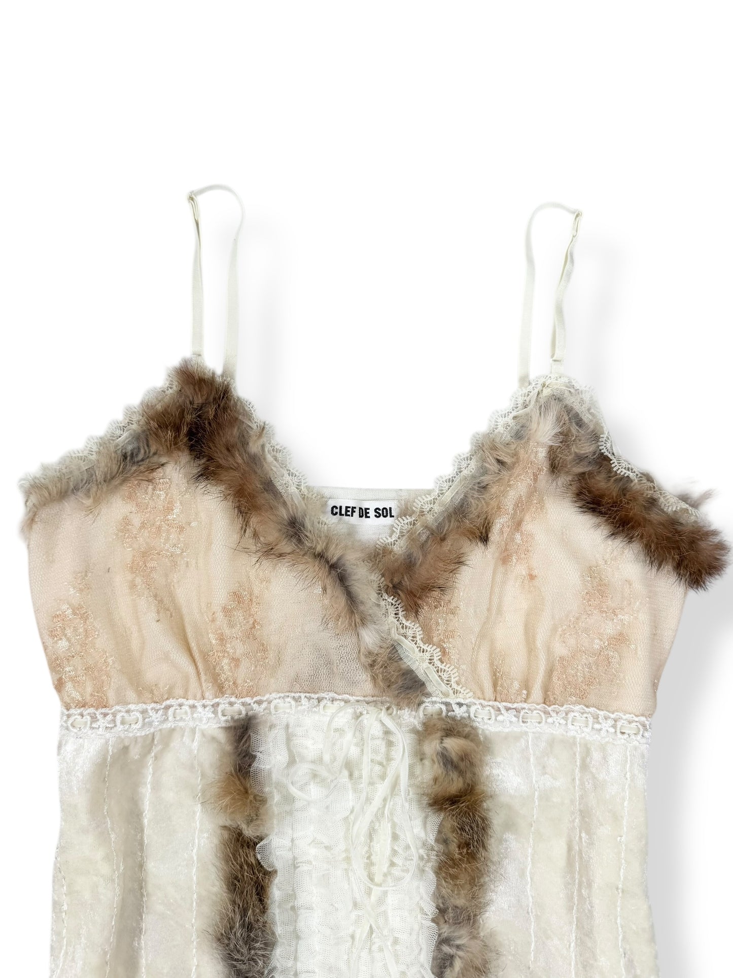 Fur Trim Velour Cami ☆ S