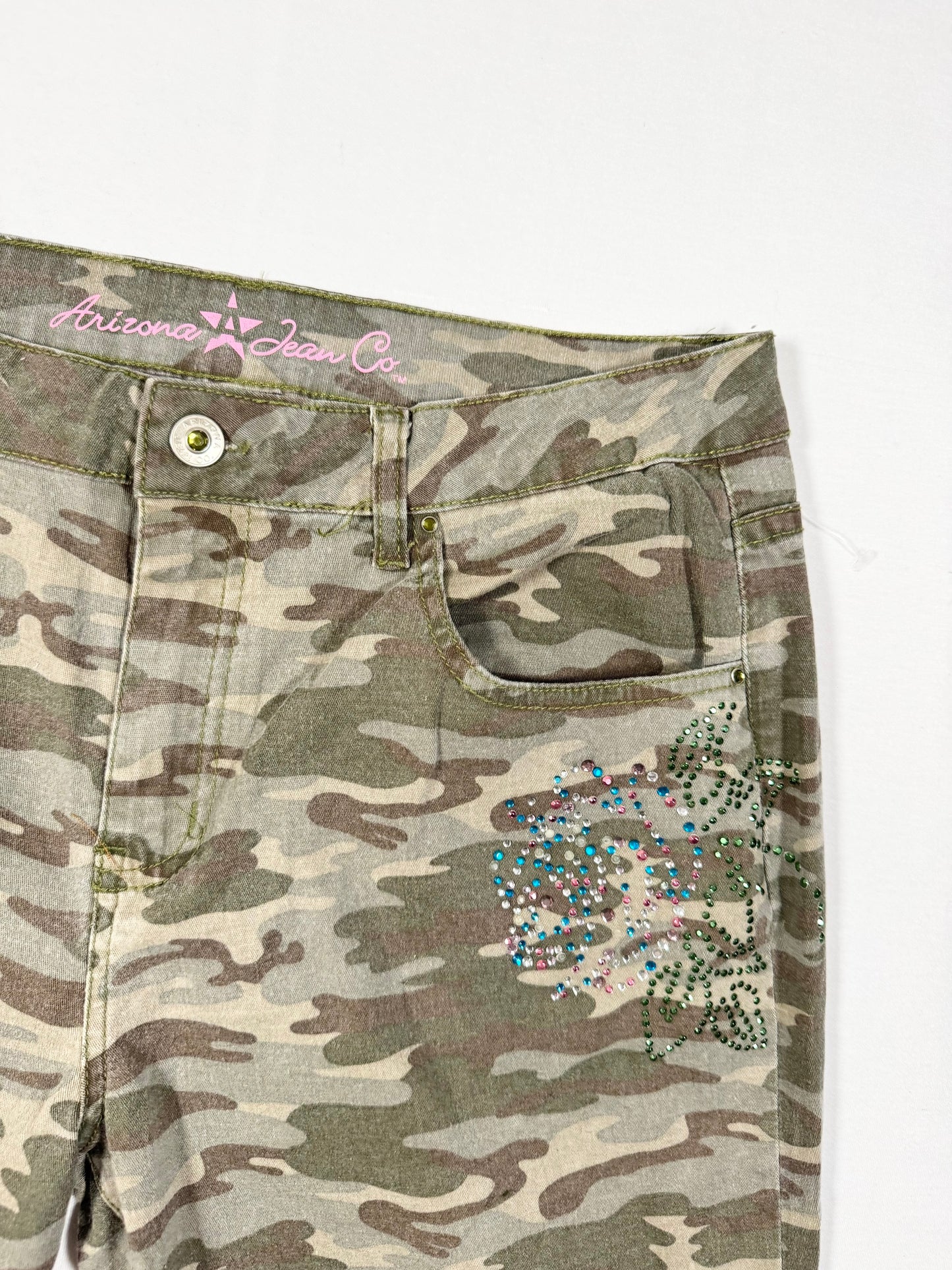 Camo Lace Up Flared Jeans ♡ Size XL