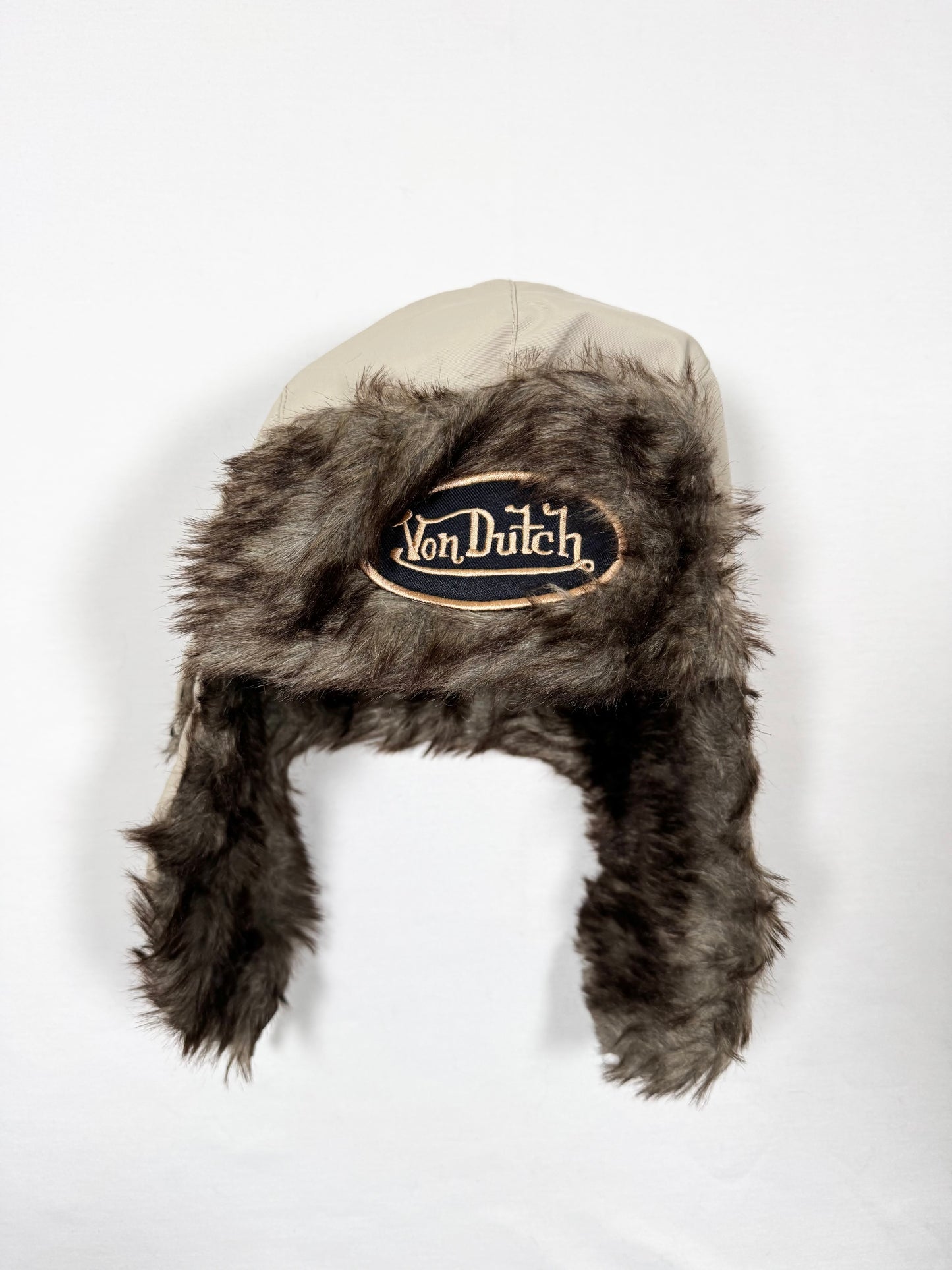 Beige Fur Von Dutch Hat