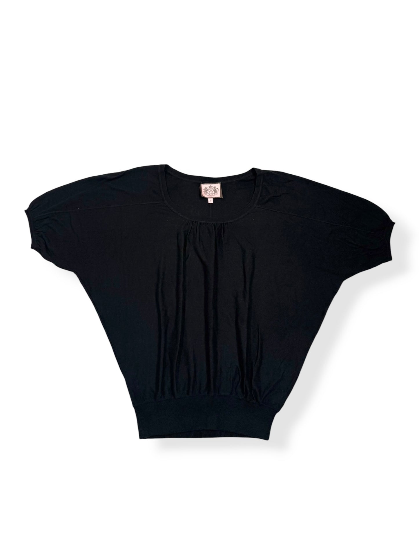 Juicy Couture Black Knit Bat Wing Top ♡ XS