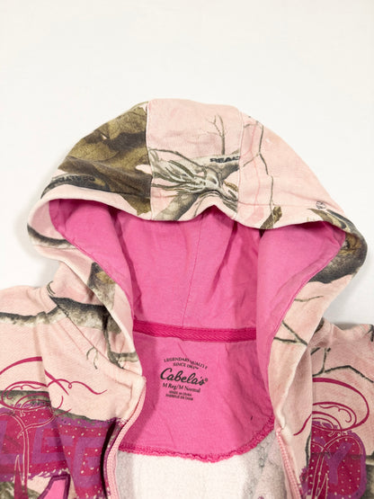 Pink Real Tree Zip Up Hoodie