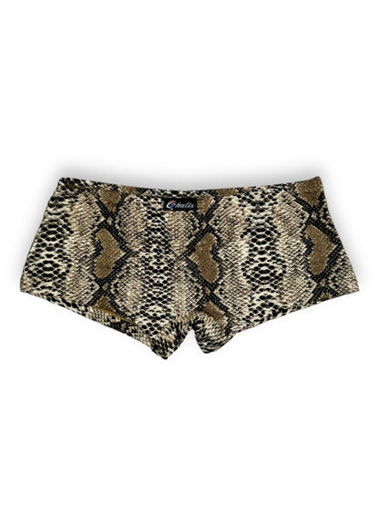 Snakeprint Booty Shorts