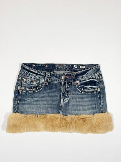 Miss Me Fur Trim Skirt