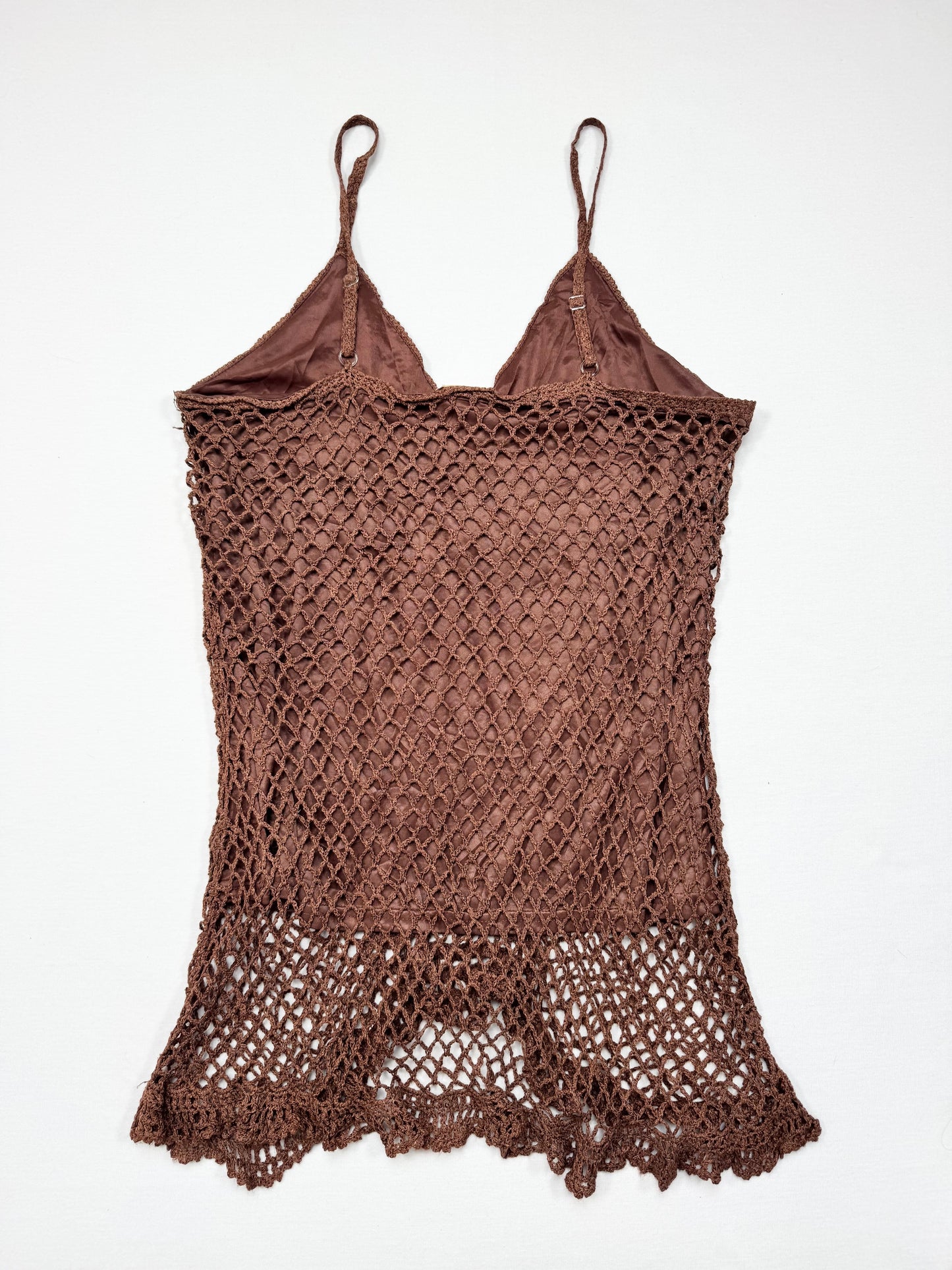 Brown Crochet Cami ♡ L