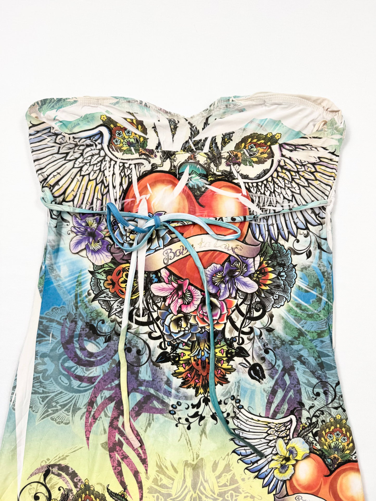 Colourful Grunge Print Dress ♡ M