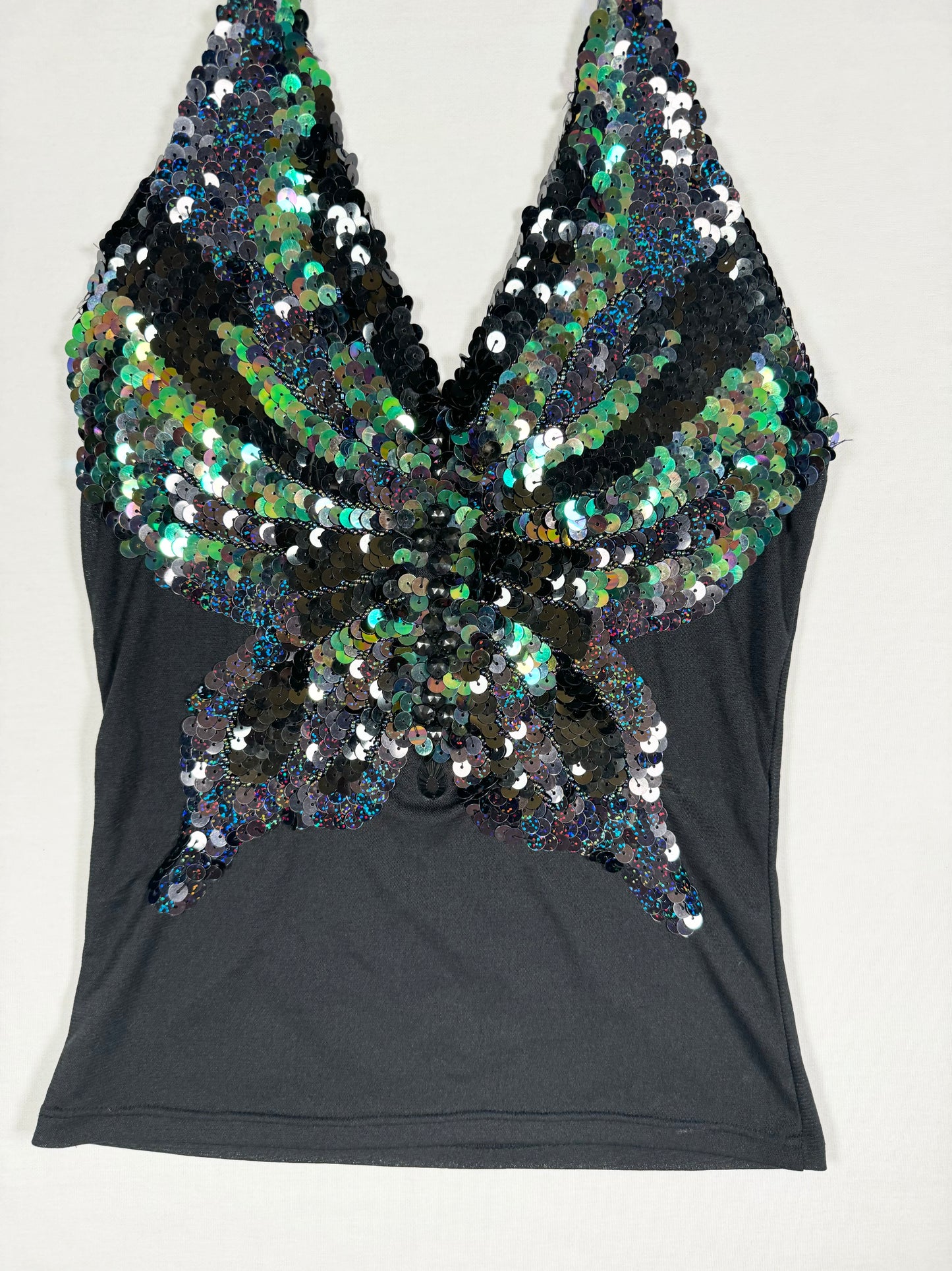 Butterfly Sequin Halter