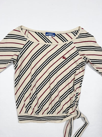 Burberry Striped 3/4 Top ♡ Size M