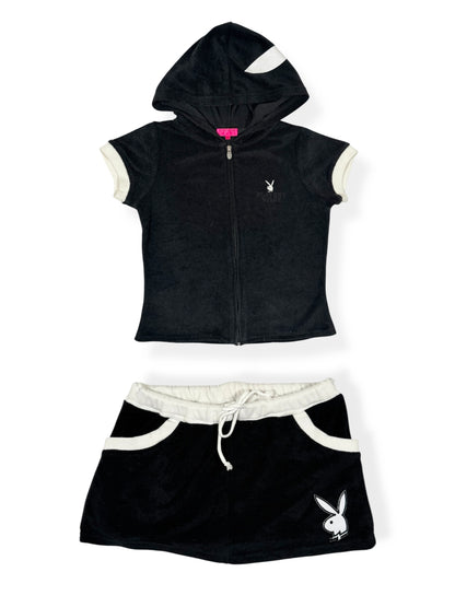 Playboy Skirt + Hooded Top Set