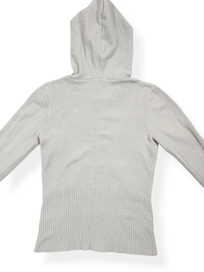Grey Bebe Diamanté Zip Up Hoodie ♡ M