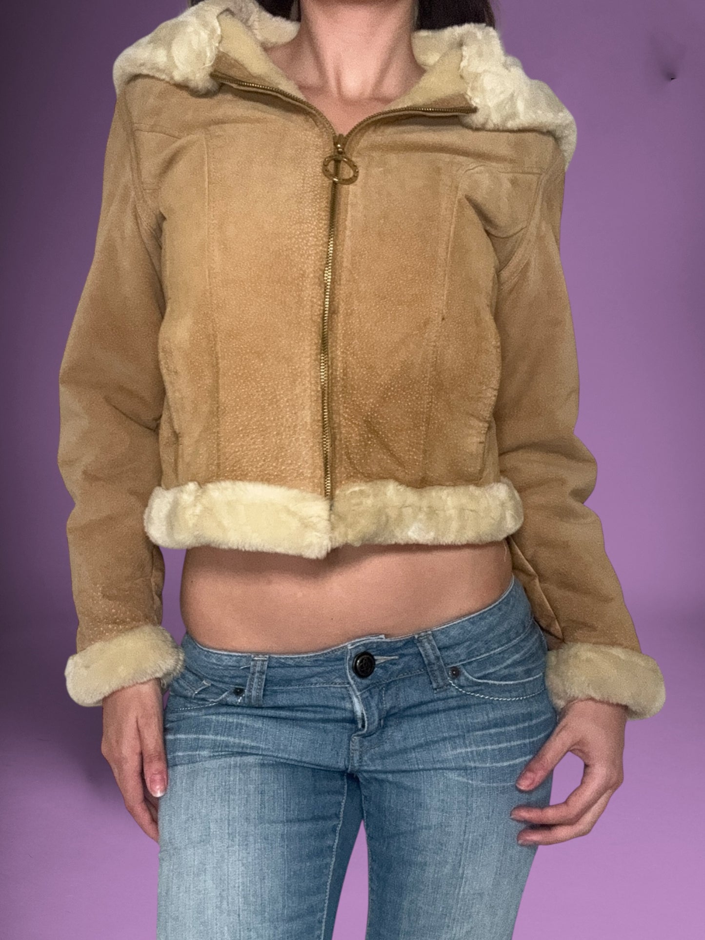 Baby Phat Suede Fur Trim Jacket ♡ Size XS/S