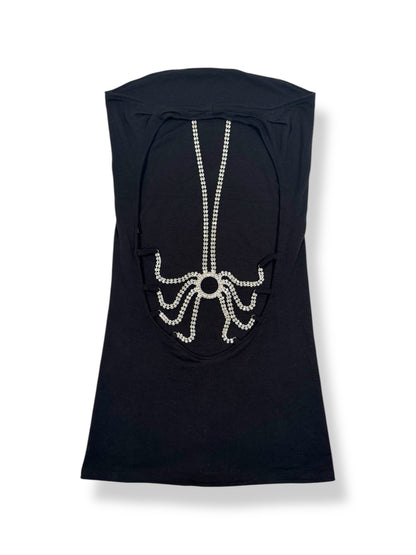 Diamante Chain Back Tube Dress
