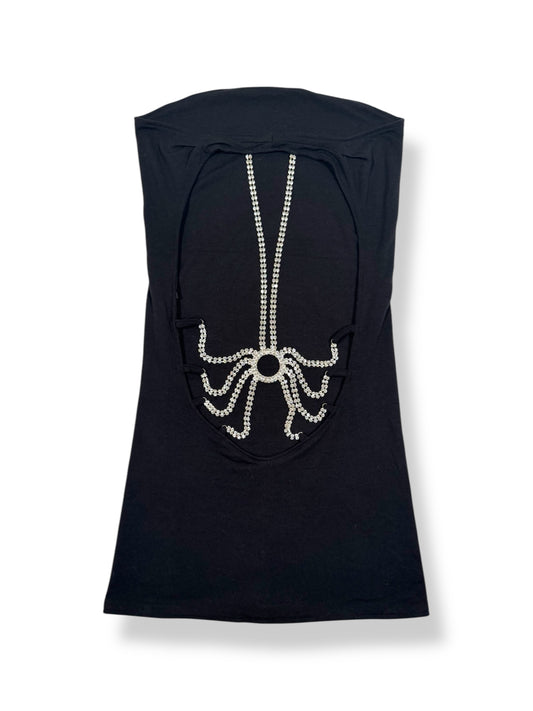 Diamante Chain Back Tube Dress