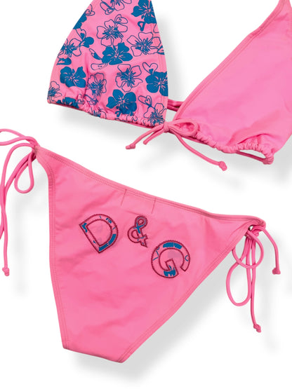 D&G Pink & Blue Hibiscus Bikini ♡ M