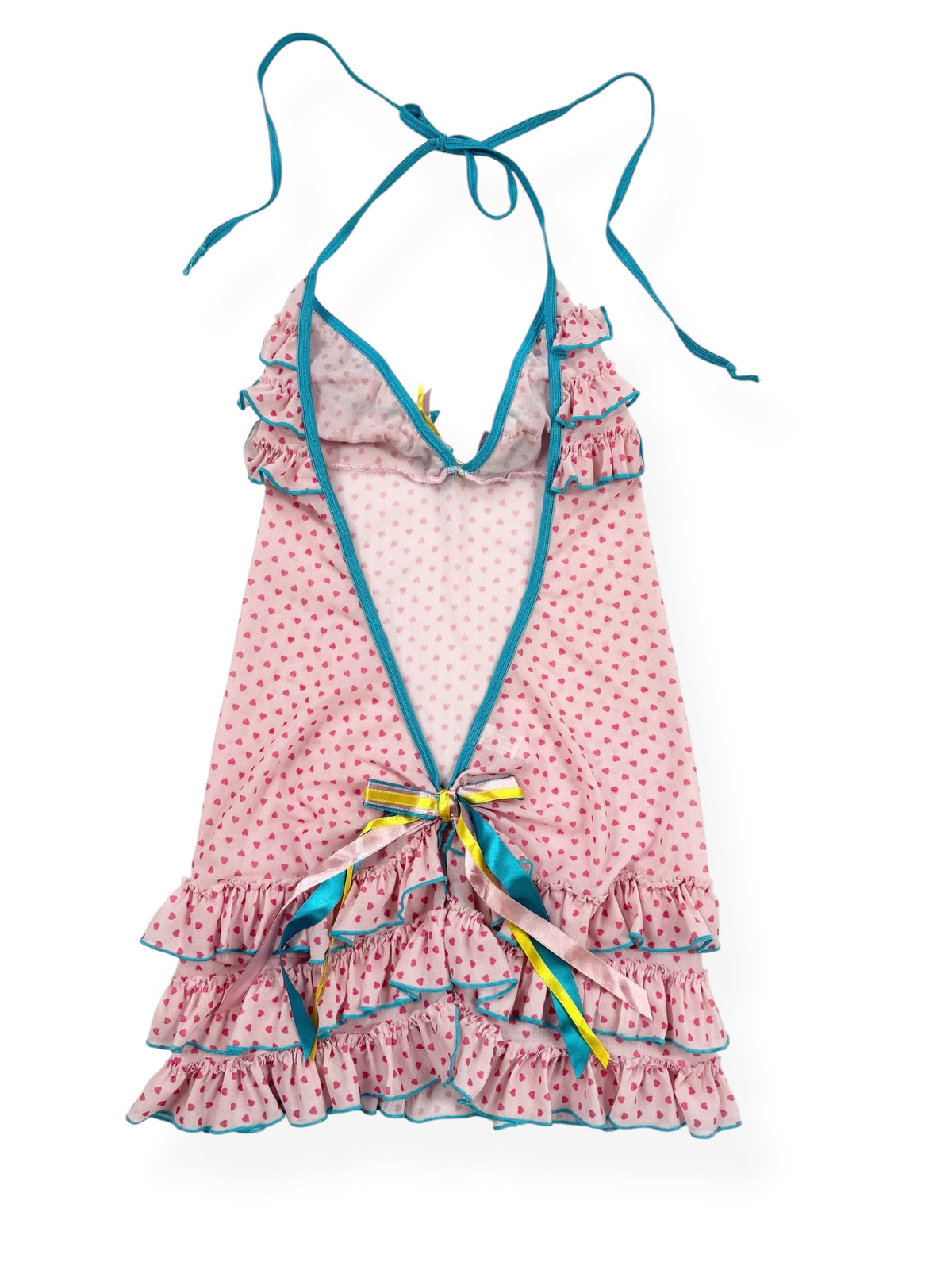 Pink & Blue Heart Ruffle Cami ♡ S